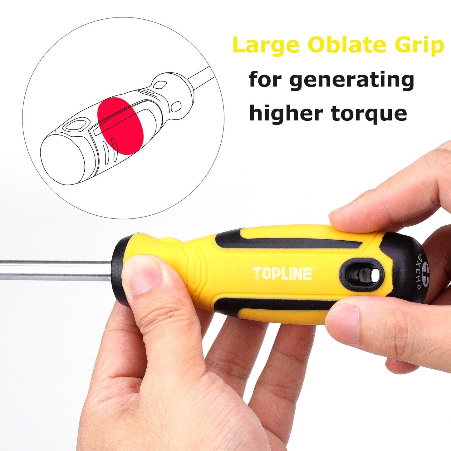 TOPLINE 10-Piece Magnetic Screwdriver Set, Size Included 6-in, 4-in, 3-in and 1-1/2-in