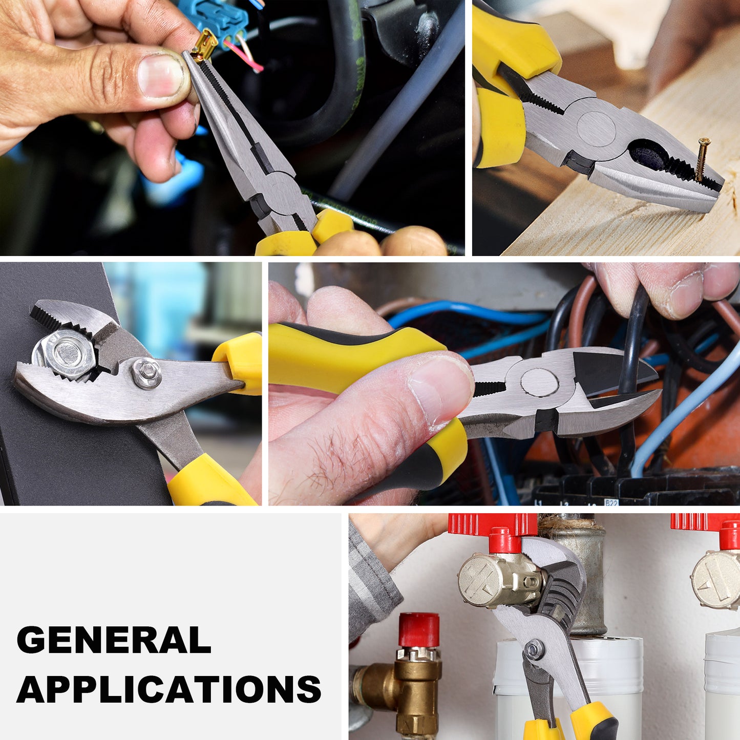TOPLINE 5-Piece Pliers Set for Basic Repair, Plumbing,DIY Projects.