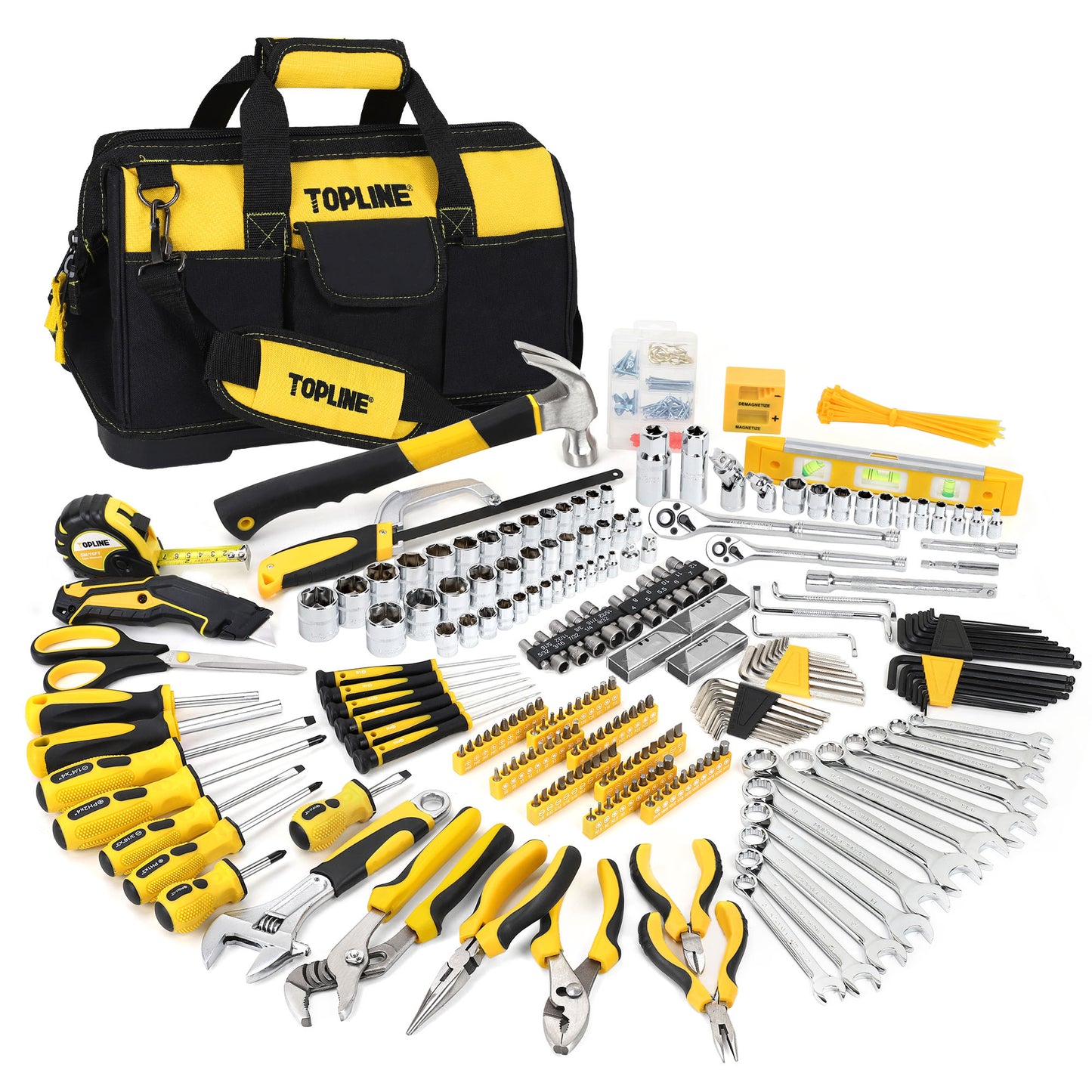 TOPLINE 467-Piece Household Home Tool Kit, Socket Wrenches Set for Home Maintenance