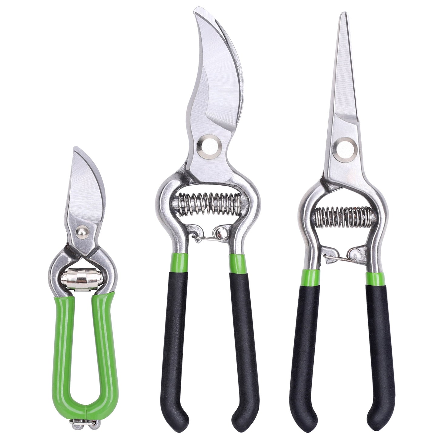 TOPLINE 3-PC Professional Garden Shears for Basic Trimming, Flower Arrangement and Fruit Picking.