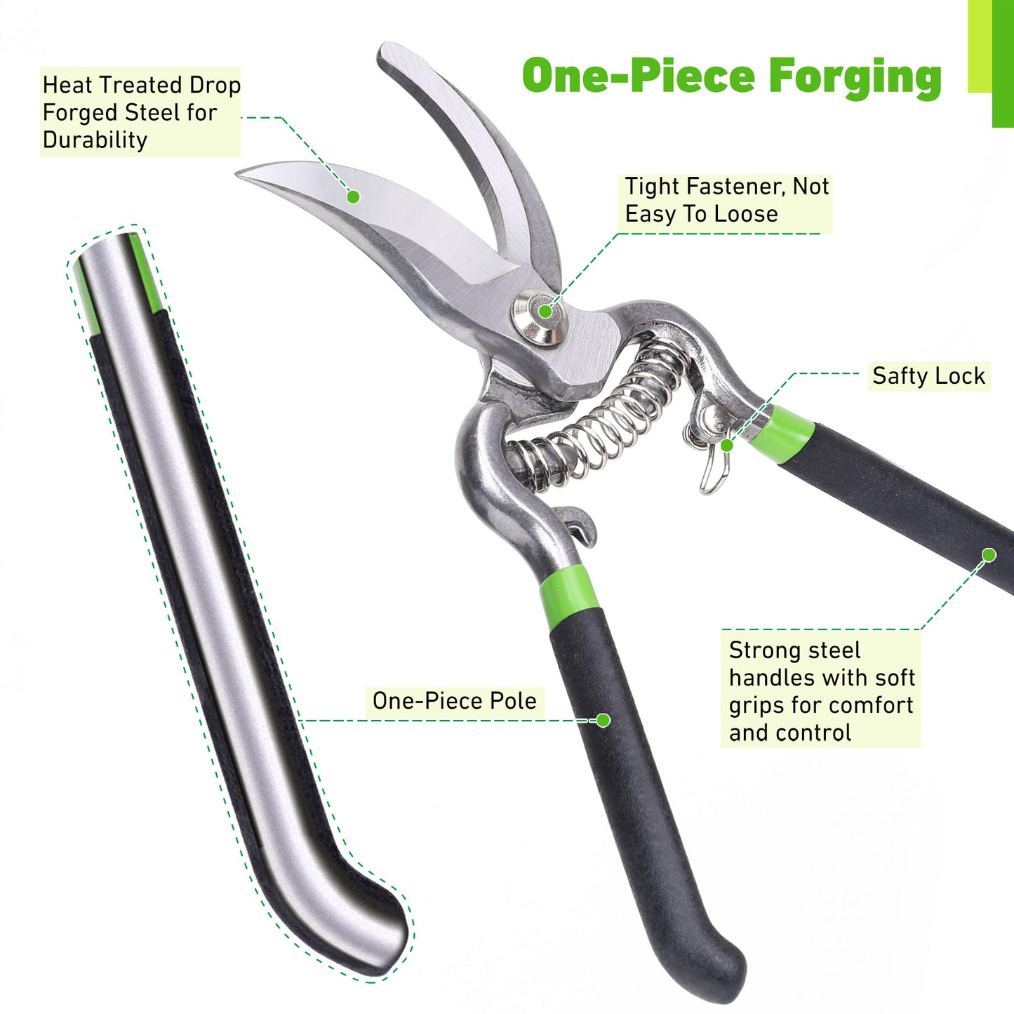 TOPLINE 3-PC Professional Garden Shears for Basic Trimming, Flower Arrangement and Fruit Picking.