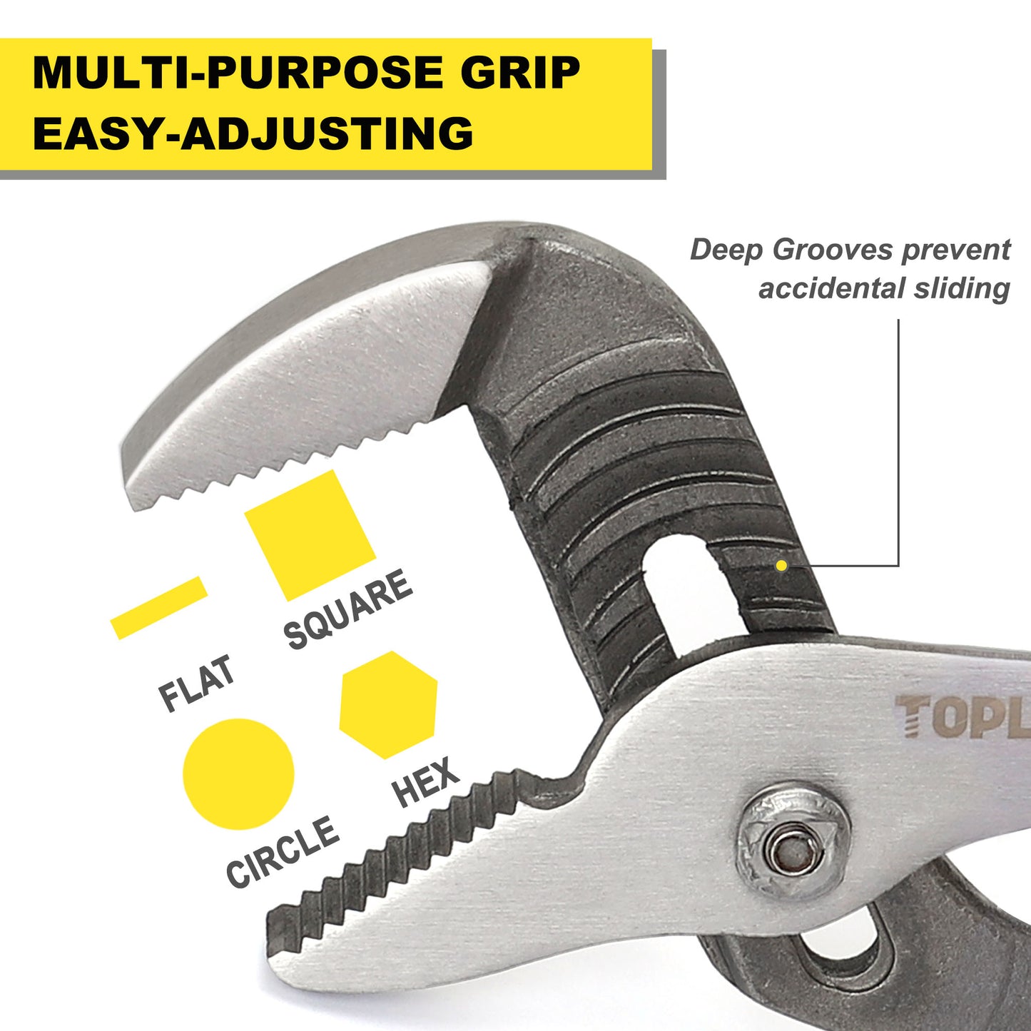 TOPLINE 4-piece Dipped Tongue and Groove Joint Pliers Set