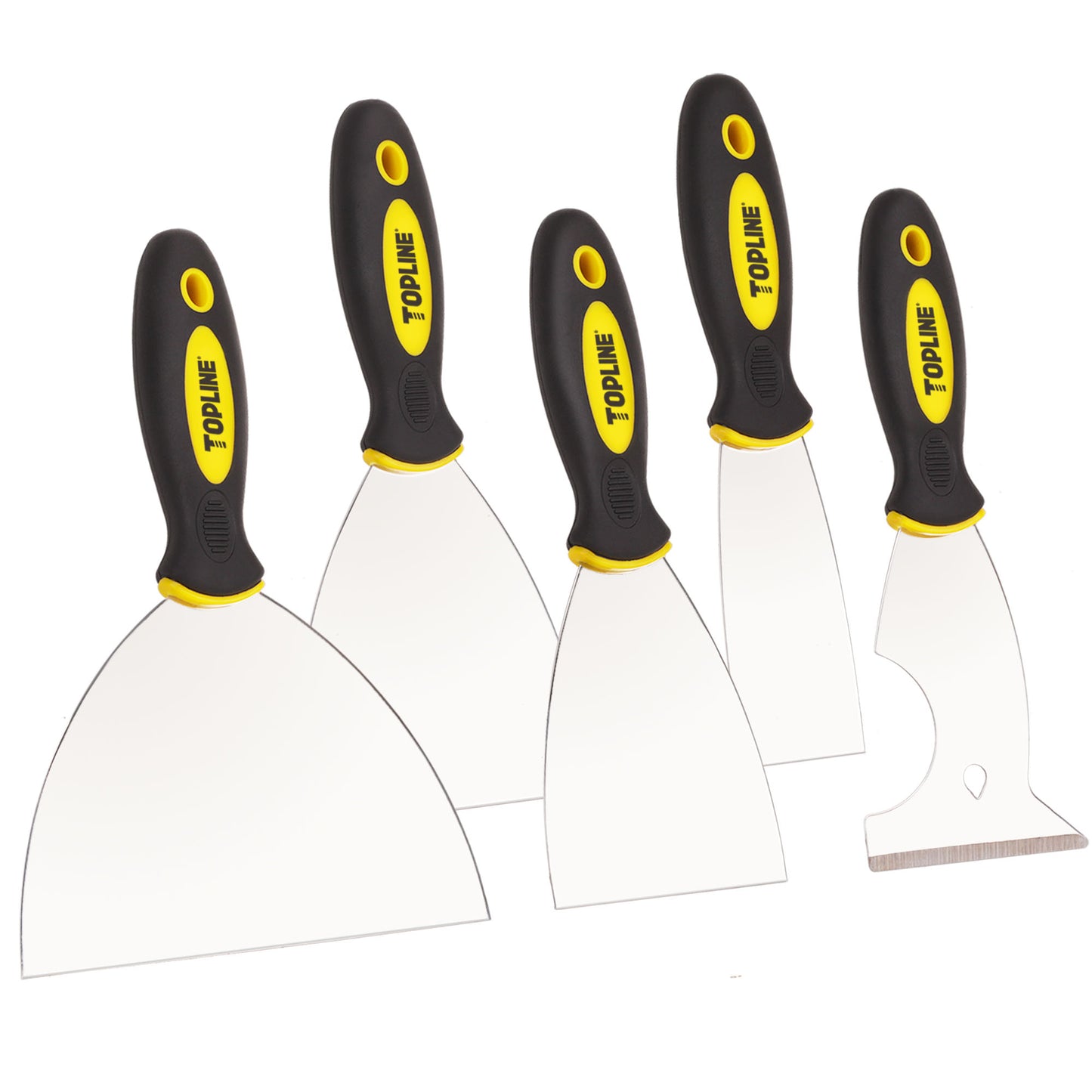 TOPLINE 5-Piece Putty Knife Set, Scrapers, Perfect for Basic Home Mainentence