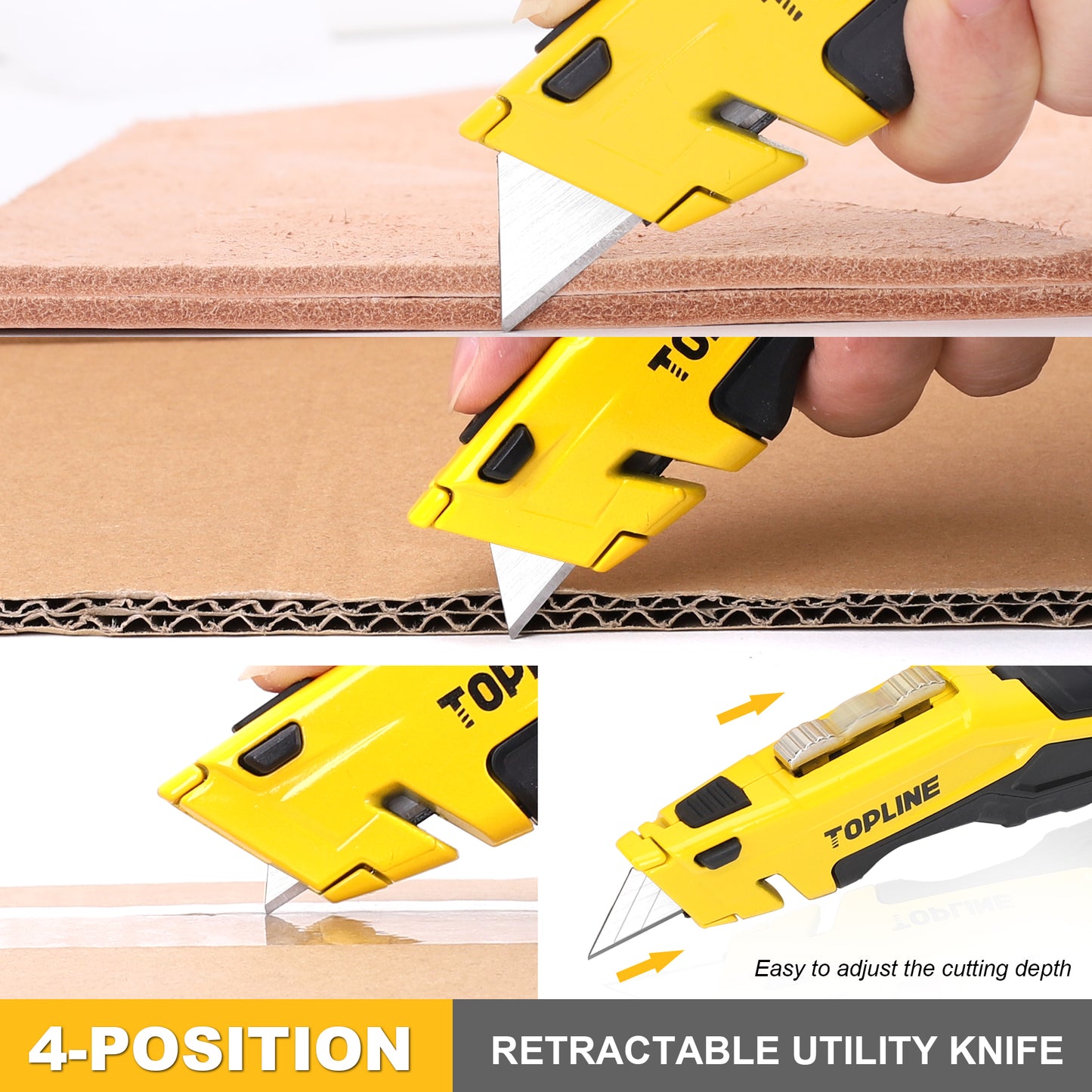 TOPLINE 2-Pack Retractable Utility Knife for Office and Home Use