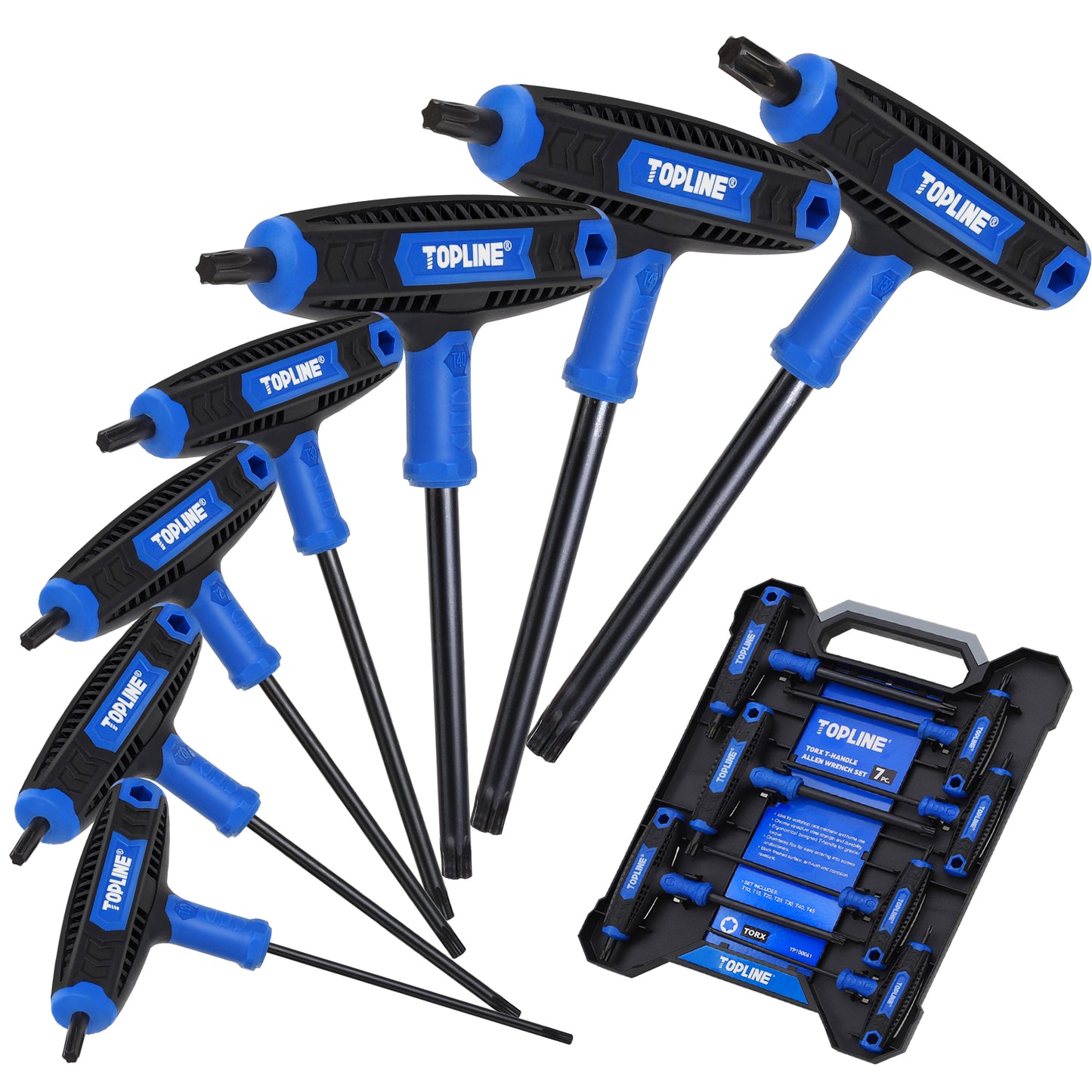 TOPLINE 7-PC Torx T-Handle Allen Wrench Set for Basic Home Repair