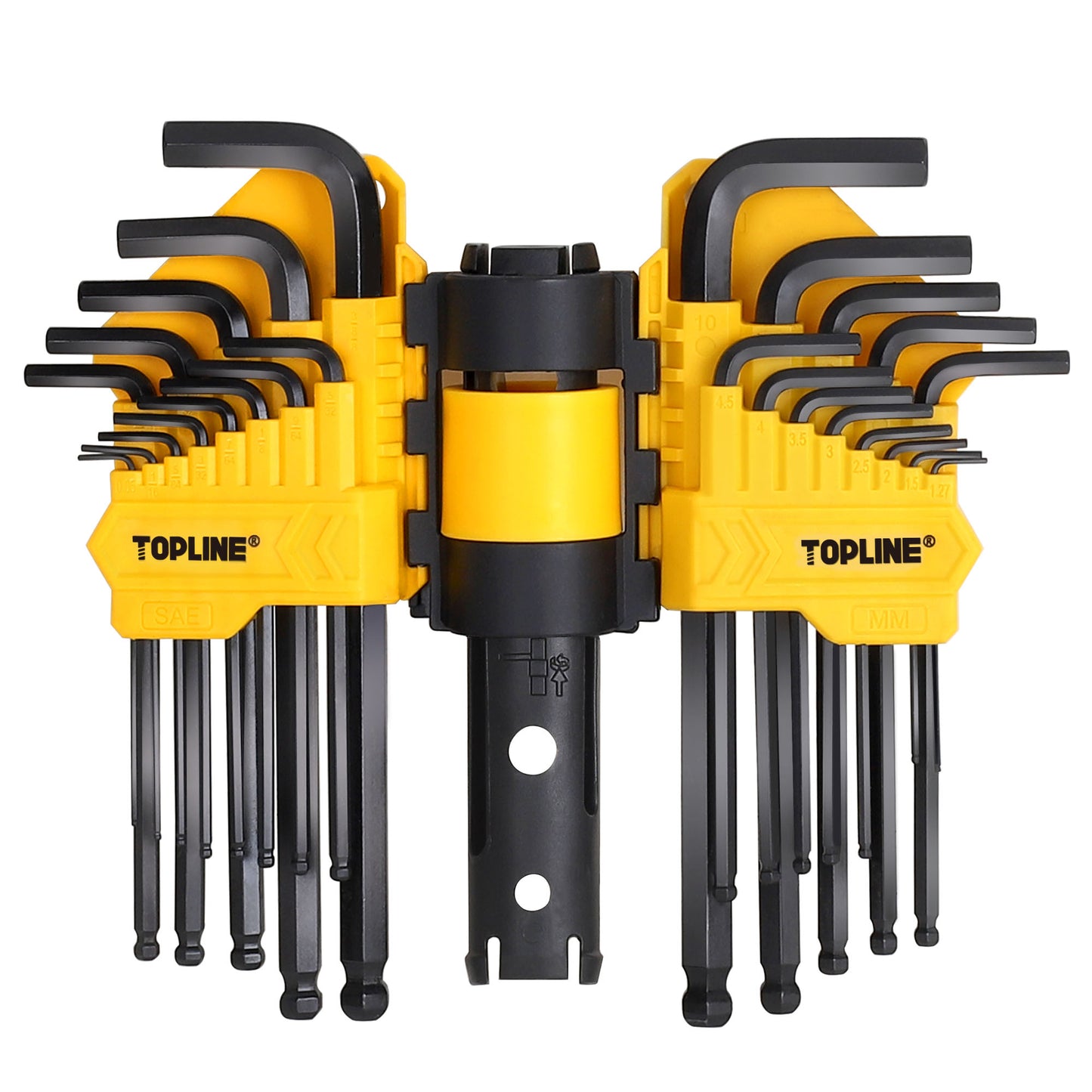 TOPLINE 27-Piece Long Arm Allen Wrench Set with Ball End for Basic Home Repair