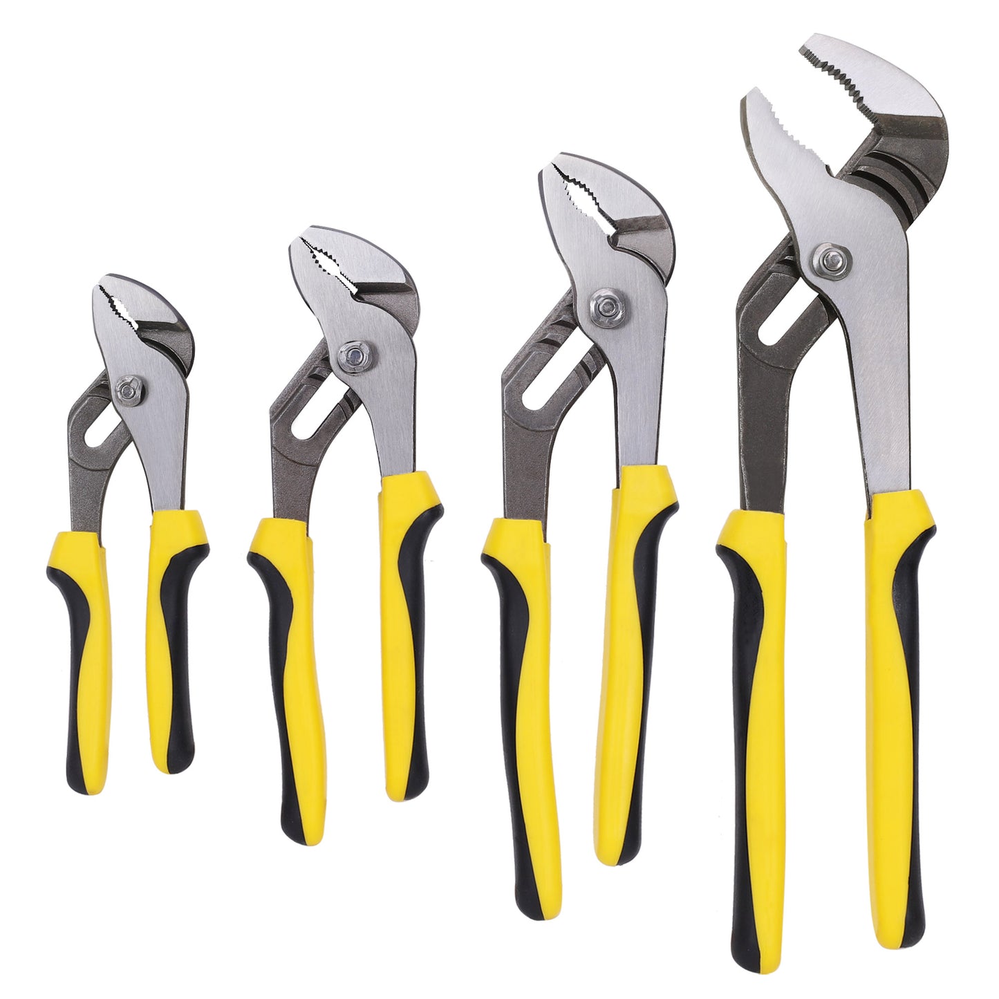 TOPLINE 4-piece Groove Joint Pliers Set for Plumbing and Basic Home Repair