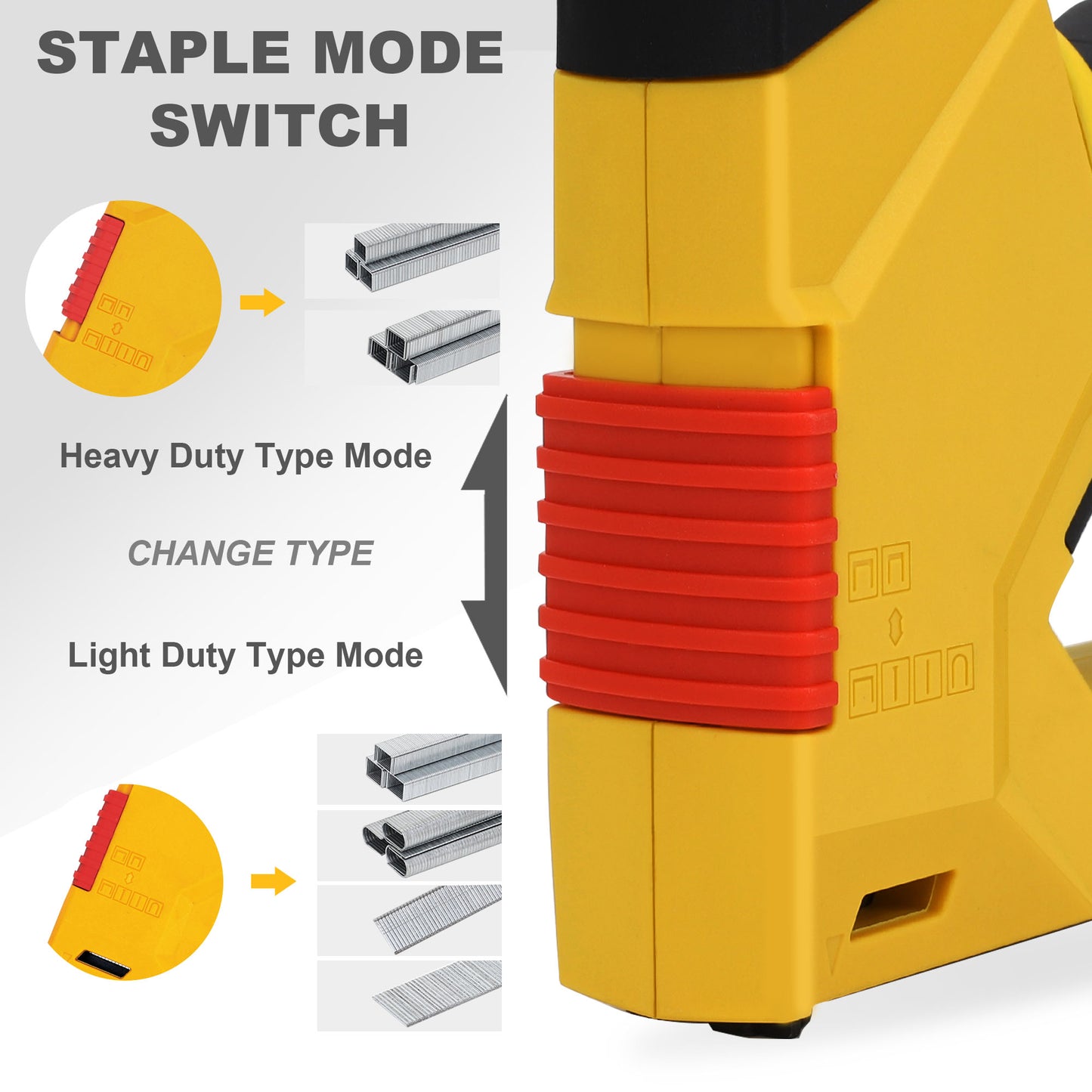 TOPLINE 6-IN-1 Staple Gun, Included 4000 Staples and 2000 Brad Nails